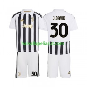 Jalkapallo Pelipaidat/Peliasut Juventus Jonathan David 30 Lasten Kotipaita 2026-2027 Lyhythihainen